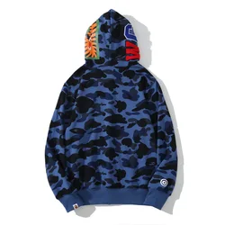 bape shark Hoodie manufacturer embroidered heavyweight 100% cotton plain pullover oversized hoodie