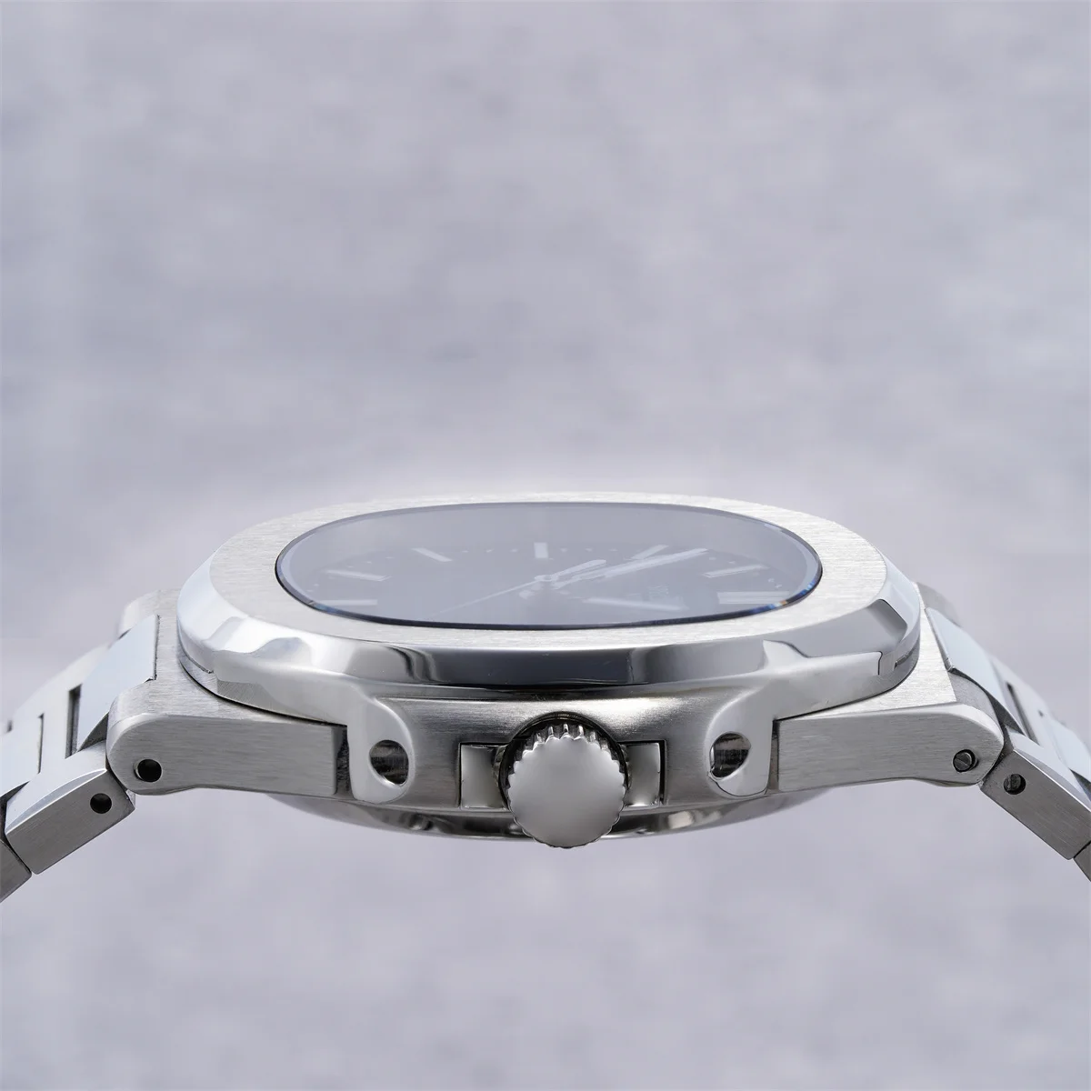 Casual Black Dial Visible Mechanism Wristwatch Luminous Men Watches Wholesale Own Brand Watch Automatic Square Mechanical Watch