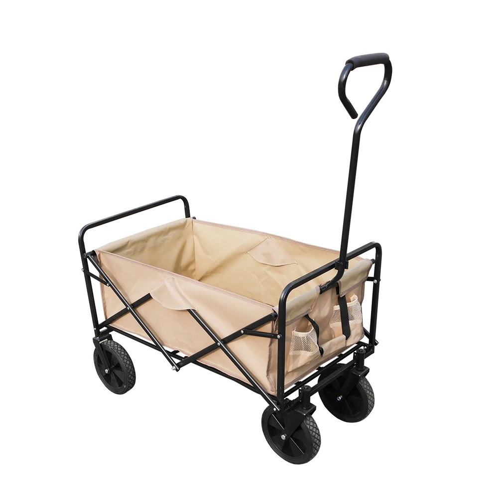 
 Складная тележка для покупок Collpasible с 4 колесами, складной пляжный пикап  