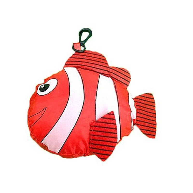 Recyclable Mic Tropical Fish Foldable Eco Reusable Shopping Bags Animal Cheap Tote Bag