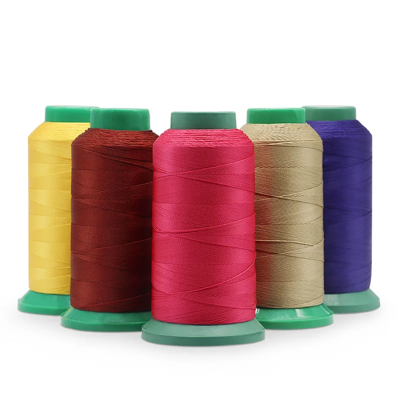 Оптовая продажа высокая устойчивость к истиранию 100% Nylon66 скрепленная швейная нить 150D/3 для кожаных