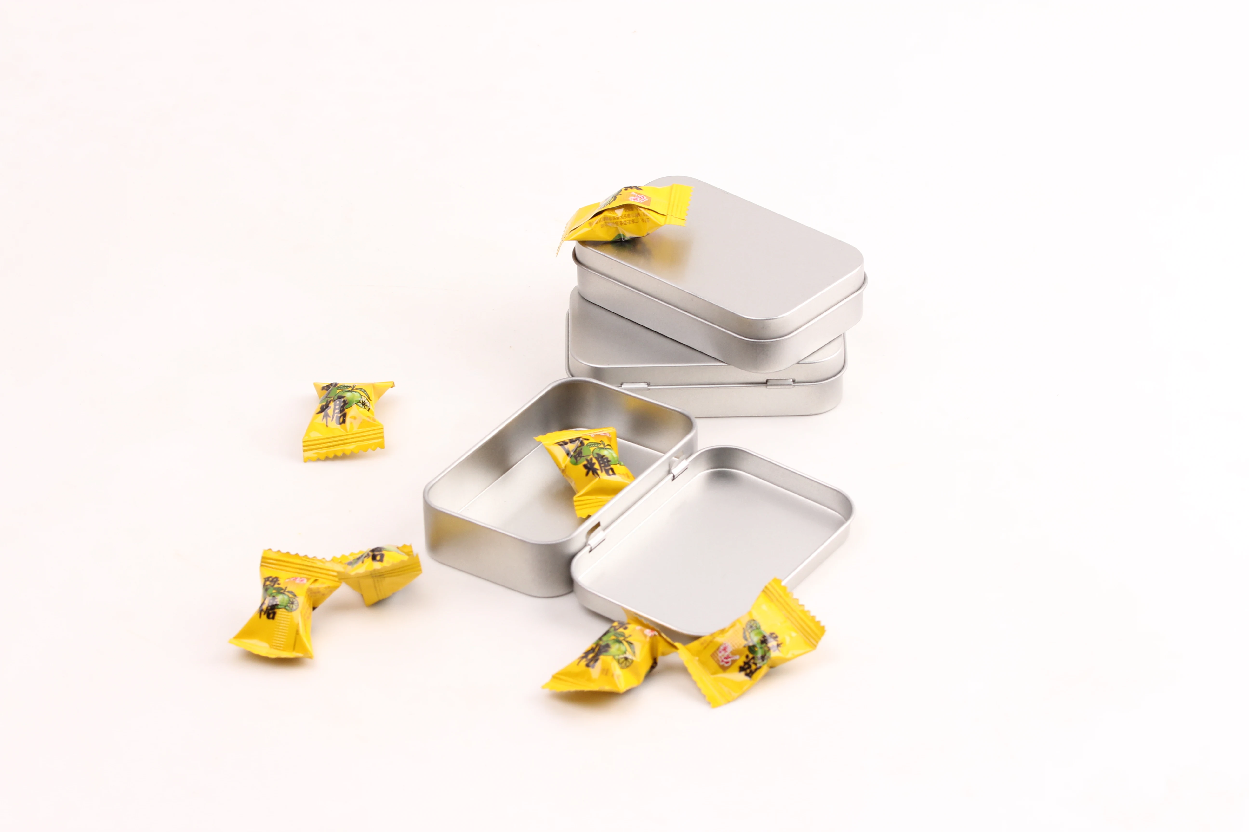 Pill Food Grade Tinplate Portable Mini Small Starburst Tins Tea Coffee Beans Metal Tin Box With Lids