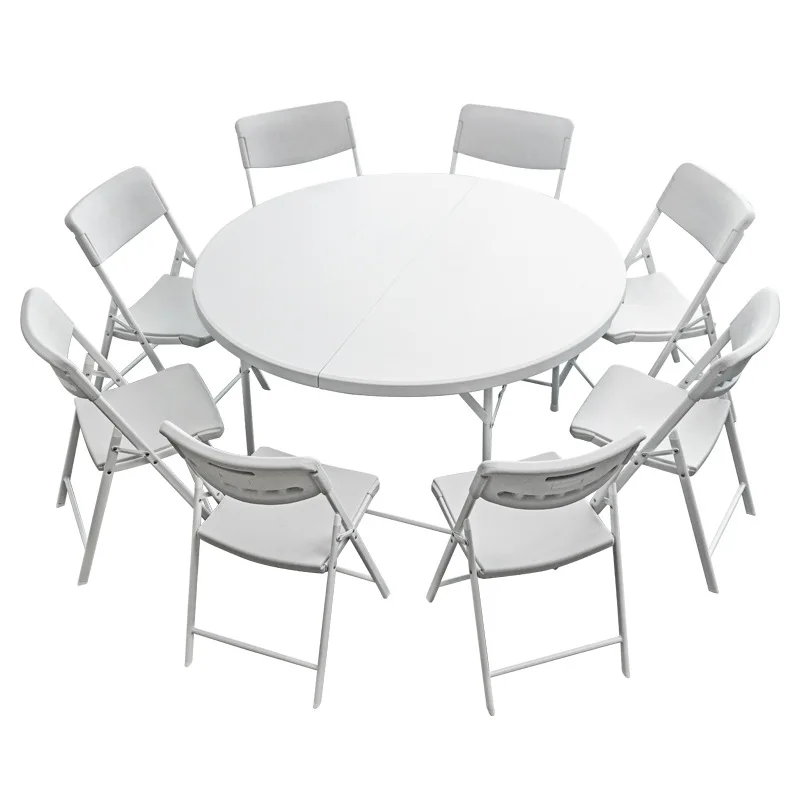  portable outdoor garden furniture white round rectangular plastic banquet catering bbq camping picnic folding dining