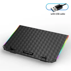 Adjustable Laptop Cooling Stand  With RGB Backlight Gaming Laptop Cooling Pad For Desk