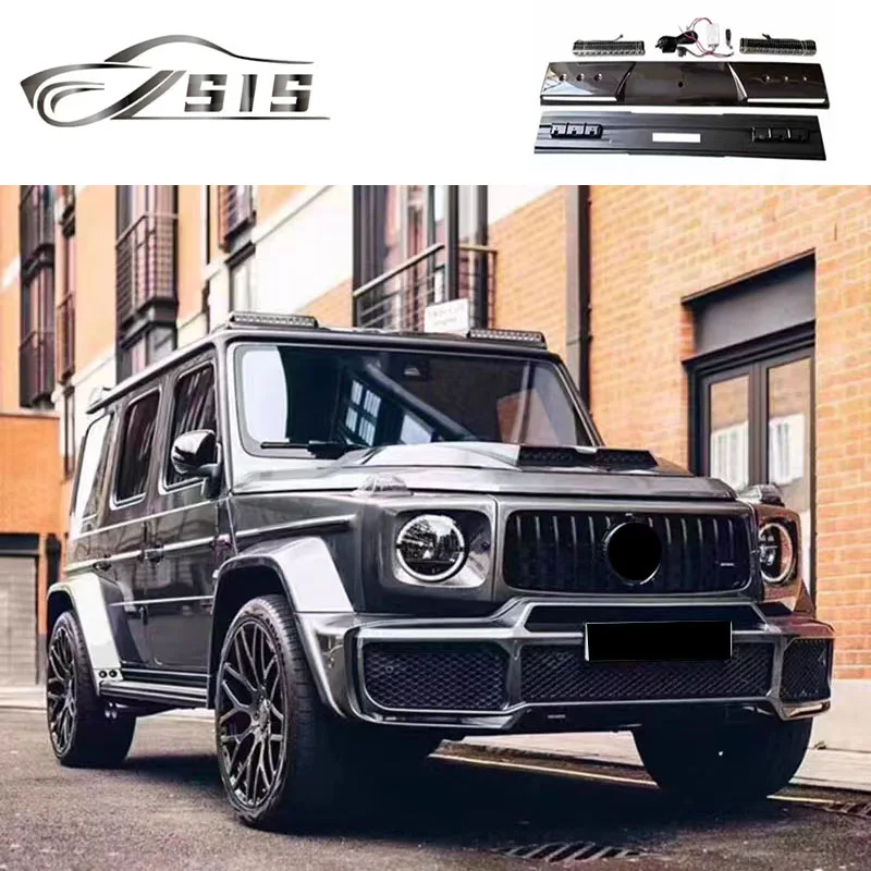 G-Class W464 Wagon Front Roof Spoiler Dry Carbon Fiber Material W463a G63 G550 G5002019-2023 Year Roof Spoilers light