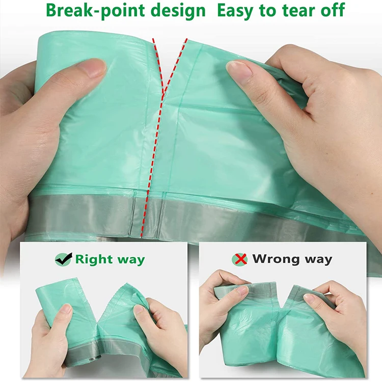 Eco Heavy Duty 100% Bio Degradable Disposable Plastic Drawstring Kitchen Rubbish Bin Trash Garbage Biodegradable Dog Poop Bag