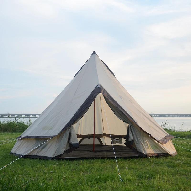 Fiber Glass Cloche Prices Camping Luxury 3M 4M 5M Frame Steel Diameter Outdoor Yurt Glamping Tente Tents