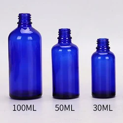 Reasonable Price Cosmetic Container Essential Oil Bottle 10 Ml Blue Frosted Glass In Bottles