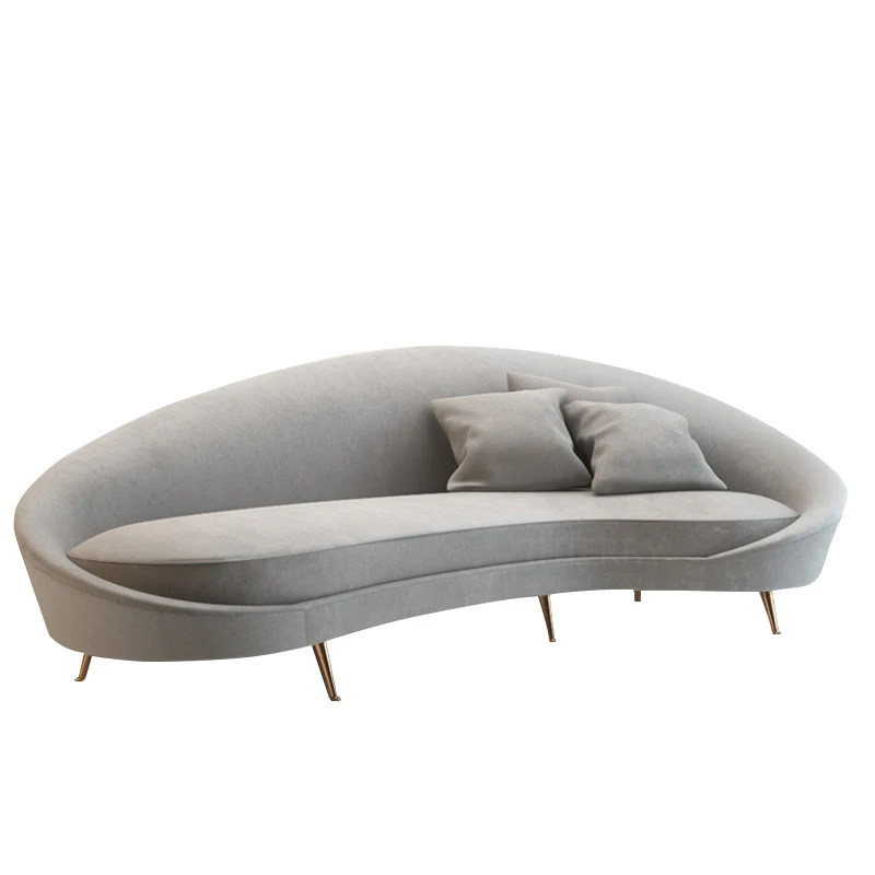 
Artistic hotel arc sofa villa creative living room fabric sofa 