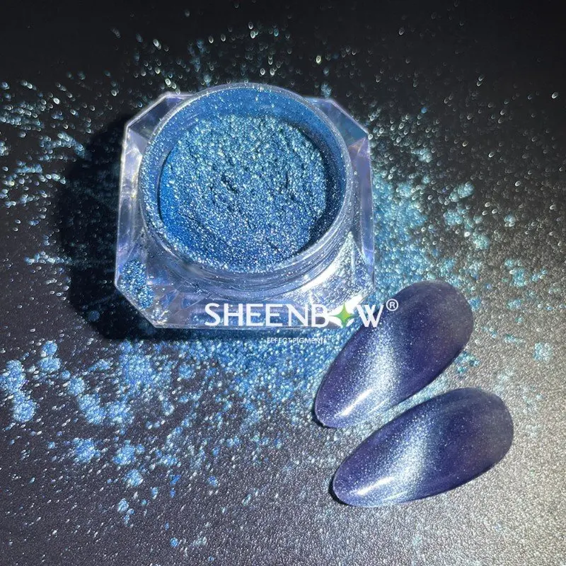 Sheenbow 9D Magnetic Gel Polish Silver Snowlight Semi-transparent Cat Nail Gel Polish Pigment for Nails