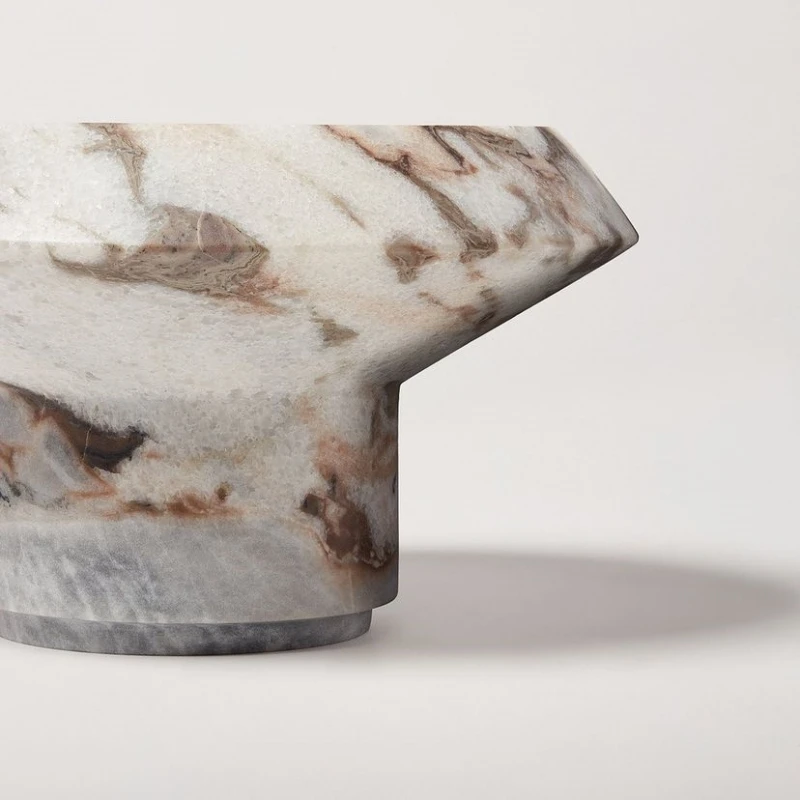 stonekocc Brand Elephant White Natural Marble Soft Decoration Fruit Plate Decoration Table Living Room Hotel Home Adorn