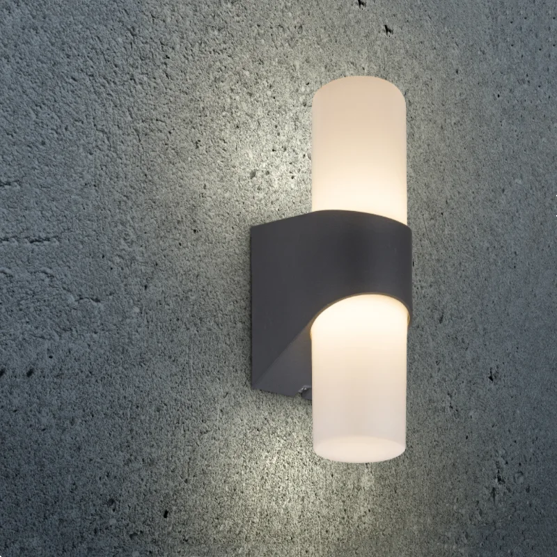 landscape aluminum embrace cylinder pc pipe external water proof lamp up and down