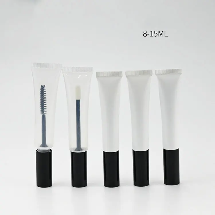 Custom 15ml mascara tube packaging plastic empty squeeze cosmetics lip gloss tubes lip balm container