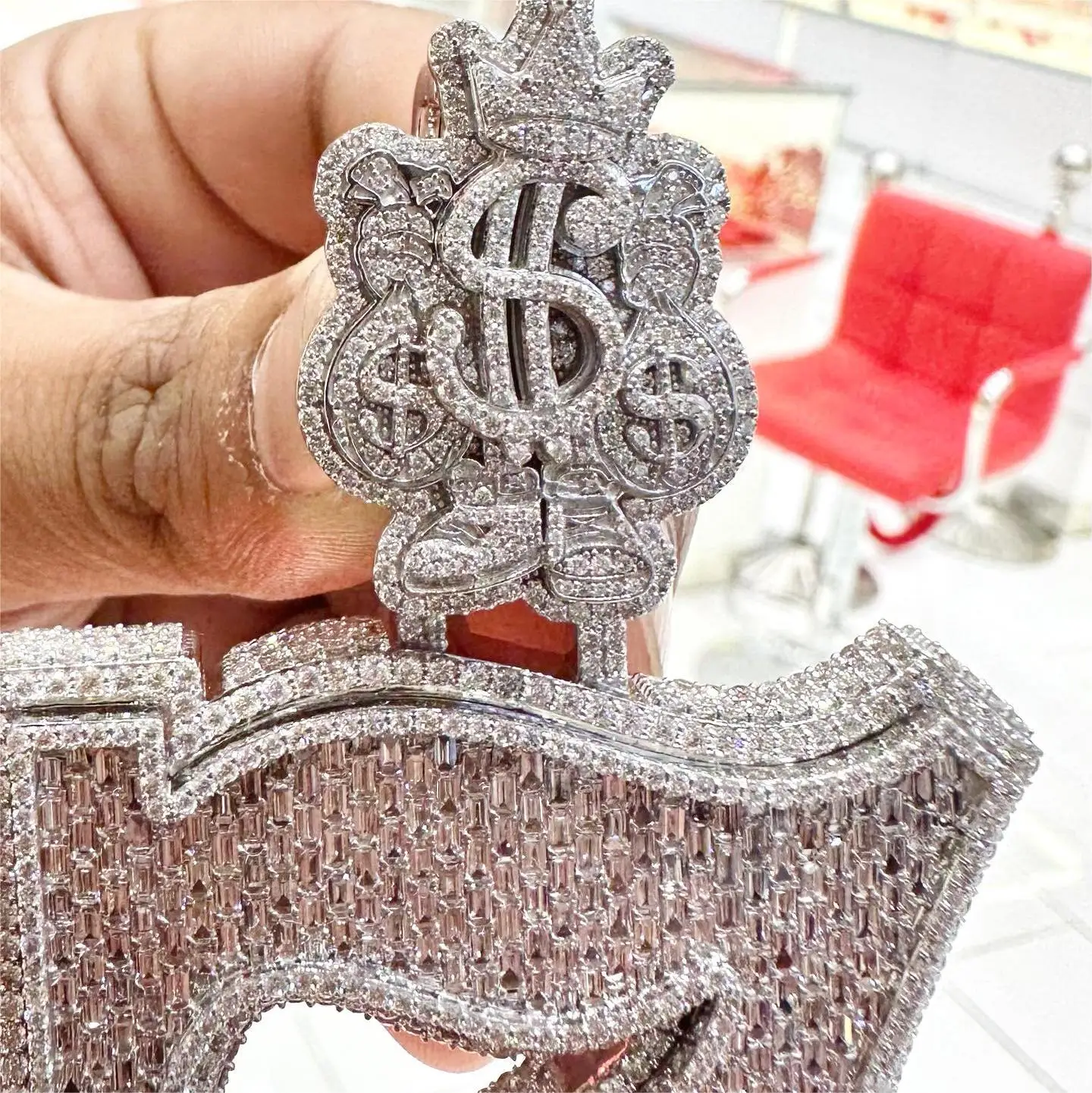 100% Pass Diamond Tester 925 silver jewelry Shiny diamond moissanite pendant for necklace