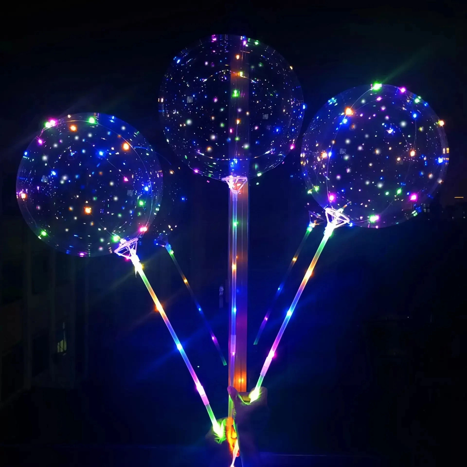 LED decorative Bobo Balloon 3M String Balloon Light Party Decor for Christmas Halloween Birthday Balloons