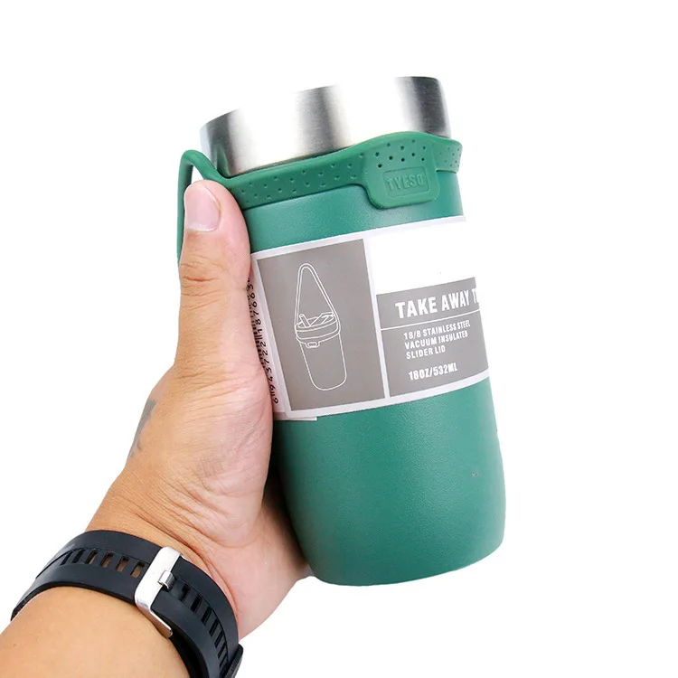 Tyeso coffee mug large capacity handle cup Thermos cup Japanese simple coffee car mug 304 stainless steel water cup