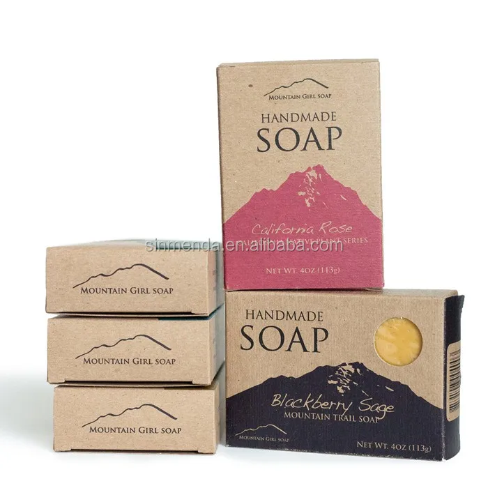eco friendly recycled cardboard paper packaging rectangular matchbox style box for soaps