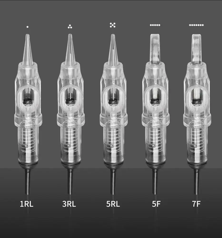 20pcs Sterilized Disposable Eyebrow Tattoo Needle 600D-G Permanent Makeup Cartridge Needles for Permanent Makeup Pen