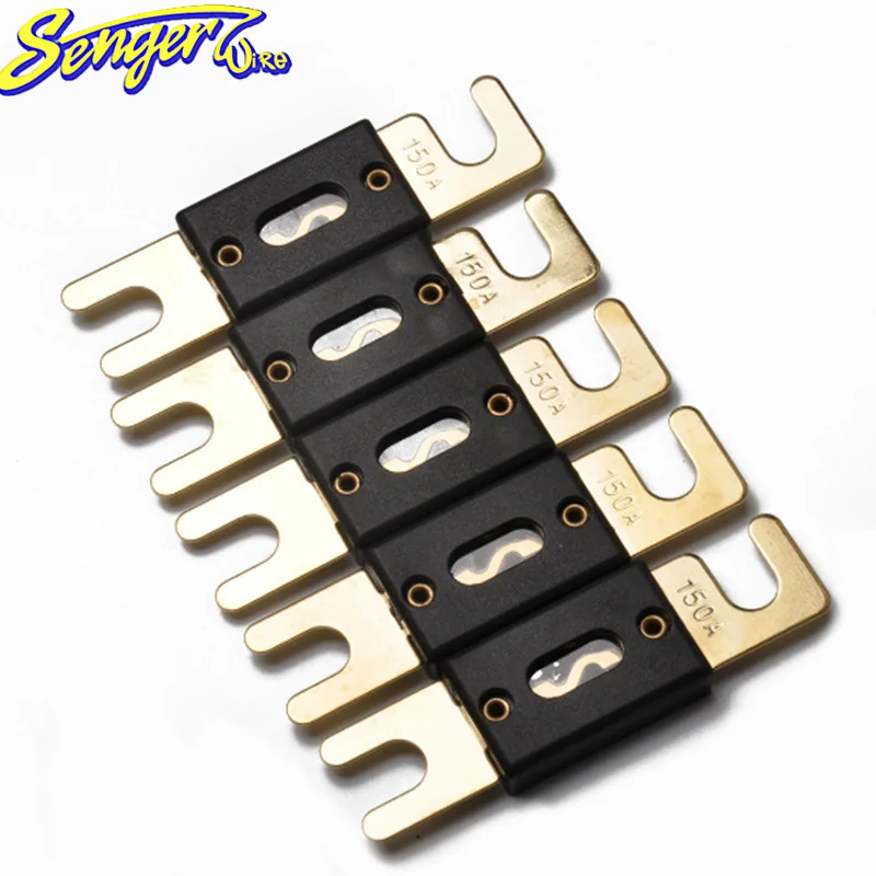 Gold Plated Car Audio ANL Flat Fuse 100A150A200A250A300A Auto Electrical Fuse ANL for Marine Electronic
