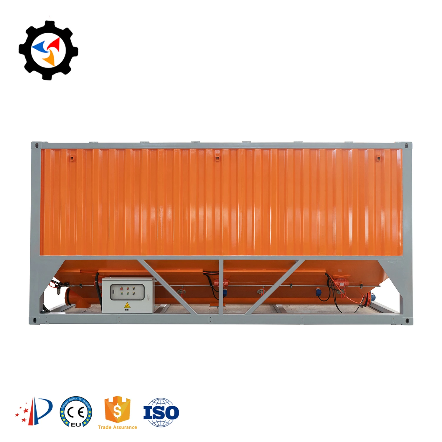 
cement storage tank horizontal type 20ft container size small cement silo for sale 