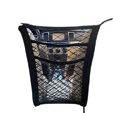 3-Layer Car Mesh Organizer, Seat Back Net Bag, Barrier of Backseat Pet Kids, Cargo Tissue Purse Holder