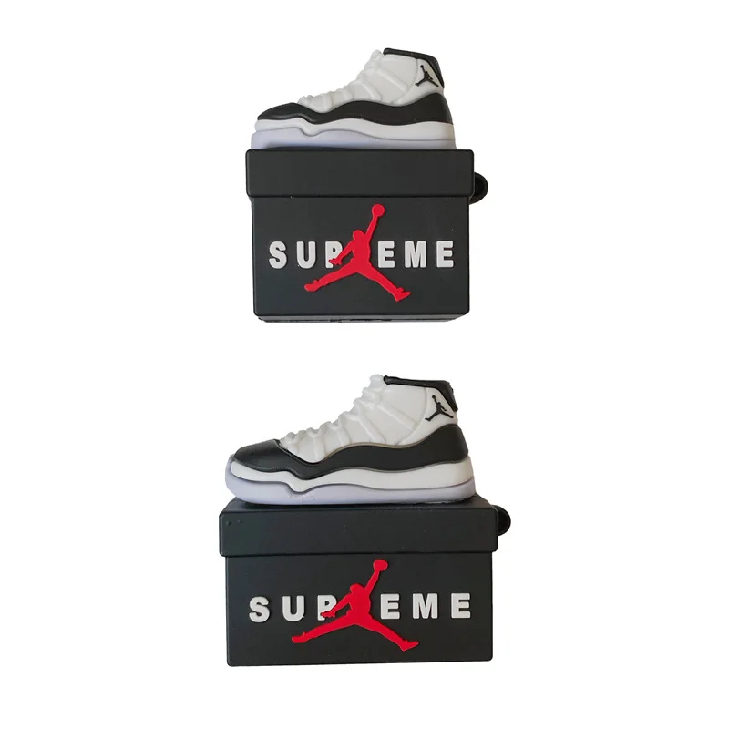 2022 Explosive for Airpods Pro Silicone Follow Brand For Jordan Headphone Protective Case With Lanyard With 3D Pendant Shoes