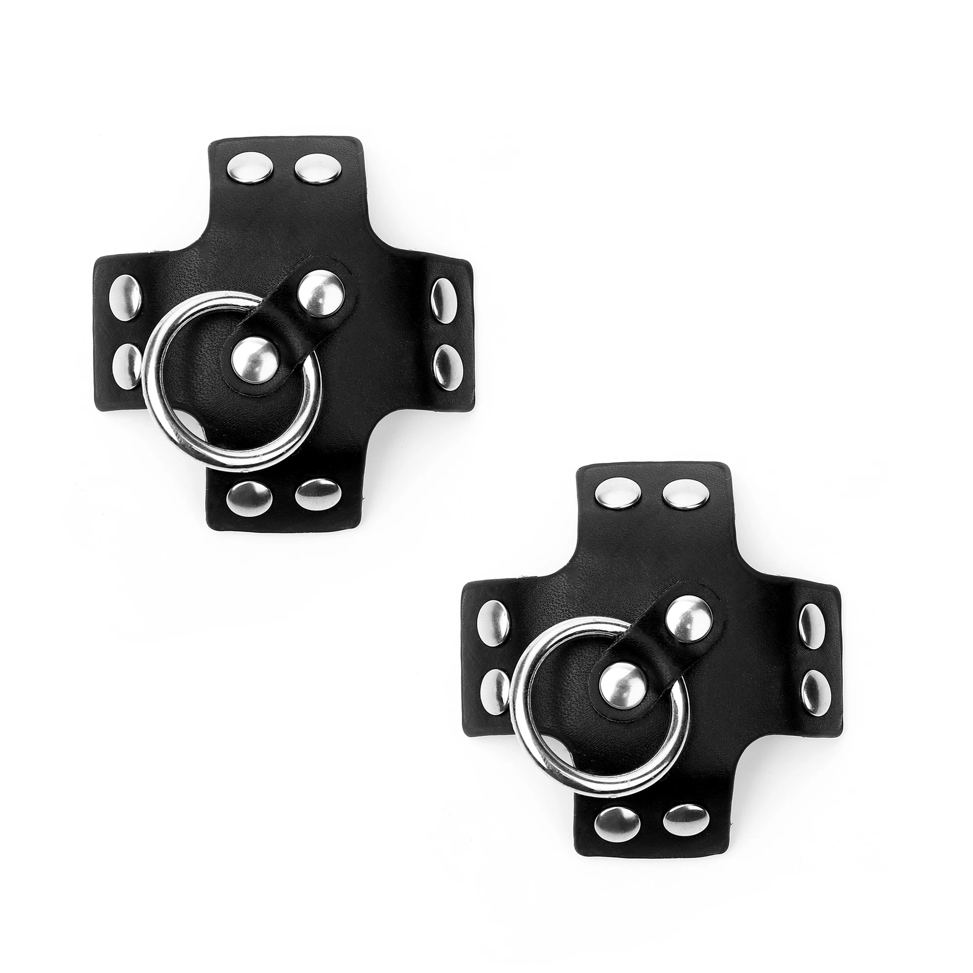 Сексуальное нижнее белье из искусственной кожи пирожки с сосками черные липкие водонепроницаемые накладки на соски в форме Креста