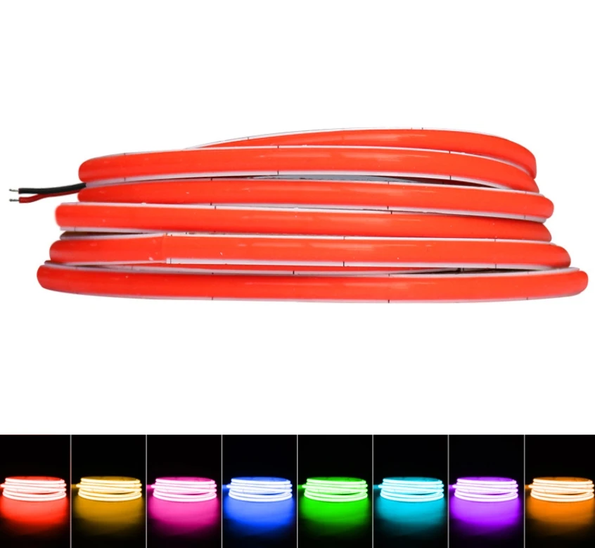 Оптовая продажа 3 мм 8 12 В 24 240 320 480 чип светодиодные лампы ip20 RGB смарт-лампа лента гибкая cob Светодиодная