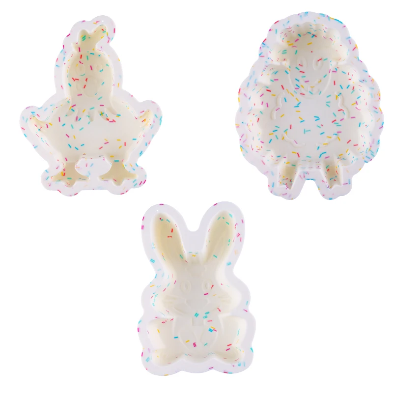 Симпатичные Силиконовые формы в форме животных для выпечки торта 3D форма шоколада Мультяшные силиконовые