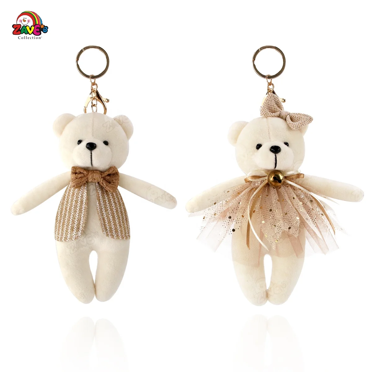 Bear 6-in Keychain beautiful cute Gifts Crafts for kids doll girl Bag Decoration birthday decor
