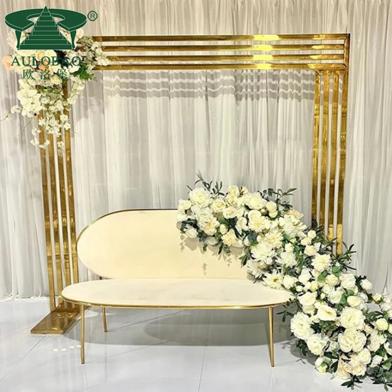 Свадебные декорации из нержавеющей стали золотого цвета