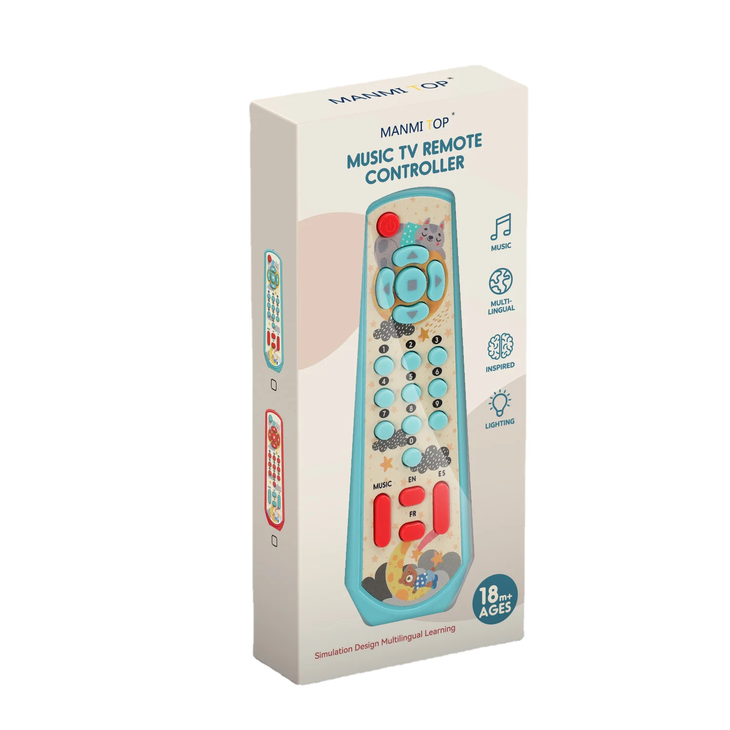 Zhiqu Children Play Home Simulation Car Key Music Remote Control Can Chew Glue Early Education Educational Toys