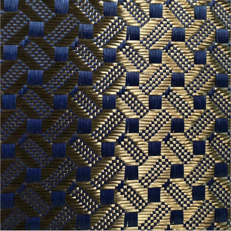 Colourful carbon aramid hybrid jacquard fiber fabric fibre cloth