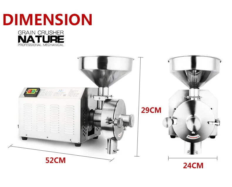 HANBOO Stainless Steel Low Drive Power Chili Pepper Grinding Machine Superfine Pulverizer For Powder Machinery
