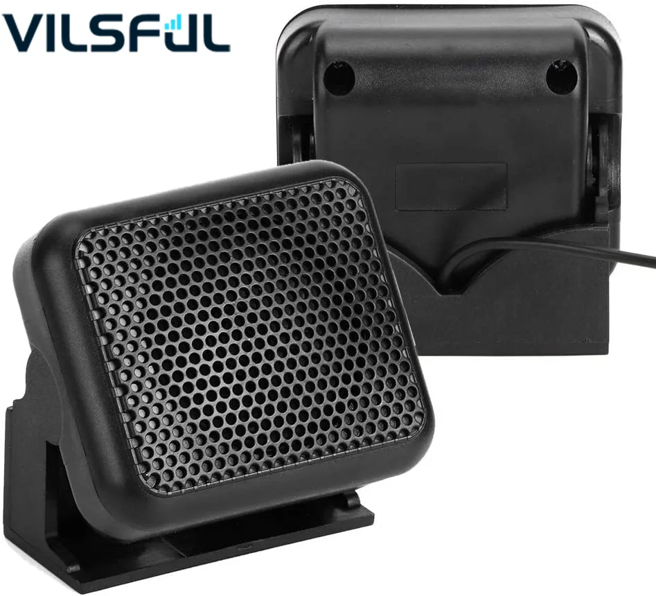 Sanpyl Wired External Speaker NSP-100 Mini External Speaker Mobile Radio Microphone for Kenwood Yaesu ICOM Ham Car Radios