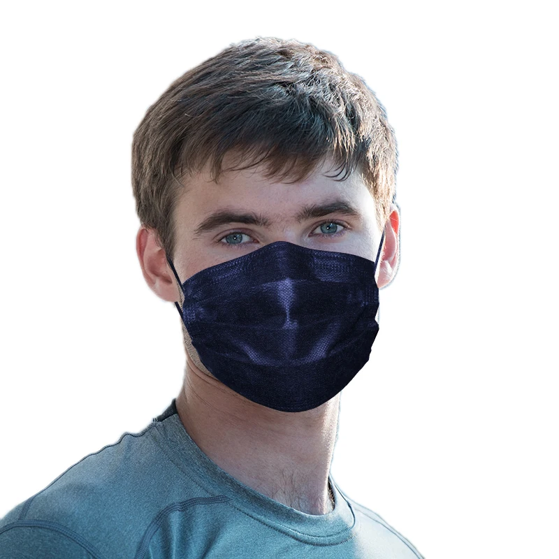 Manufacturer supply In Stock Non-woven Black Mask Medical Facemask Black Surgical