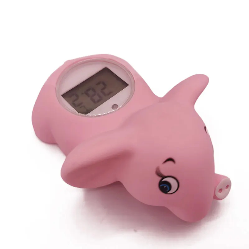 
OEM Best Selling Safety Accurate Cute Animal Pink Baby Elephant Bath Thermometer 
