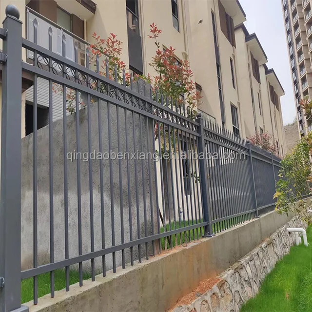 Modern Design Wrought Iron Security Fence for Farming and Villas Low Maintenance Easy-to-Assemble Rail Fence and Fencing Gate