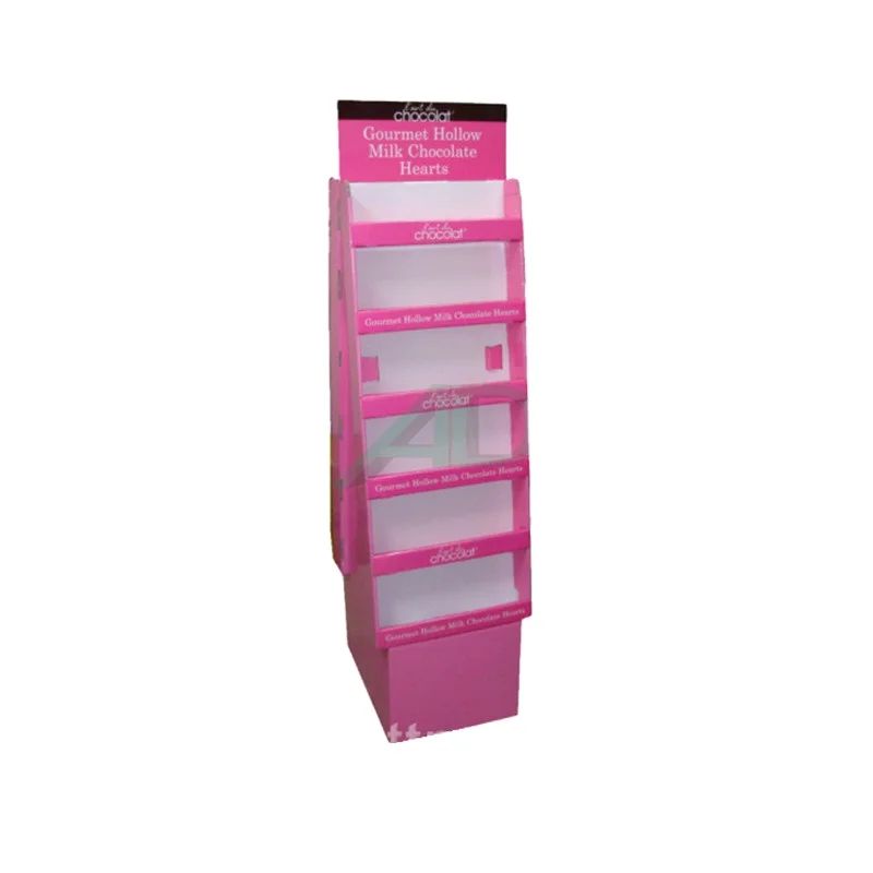 Extreme Response Custom Multilayer Storage Sturdy Paper Floor Display Shelf Promotion Coke Milk Chocolate Cardboard Display