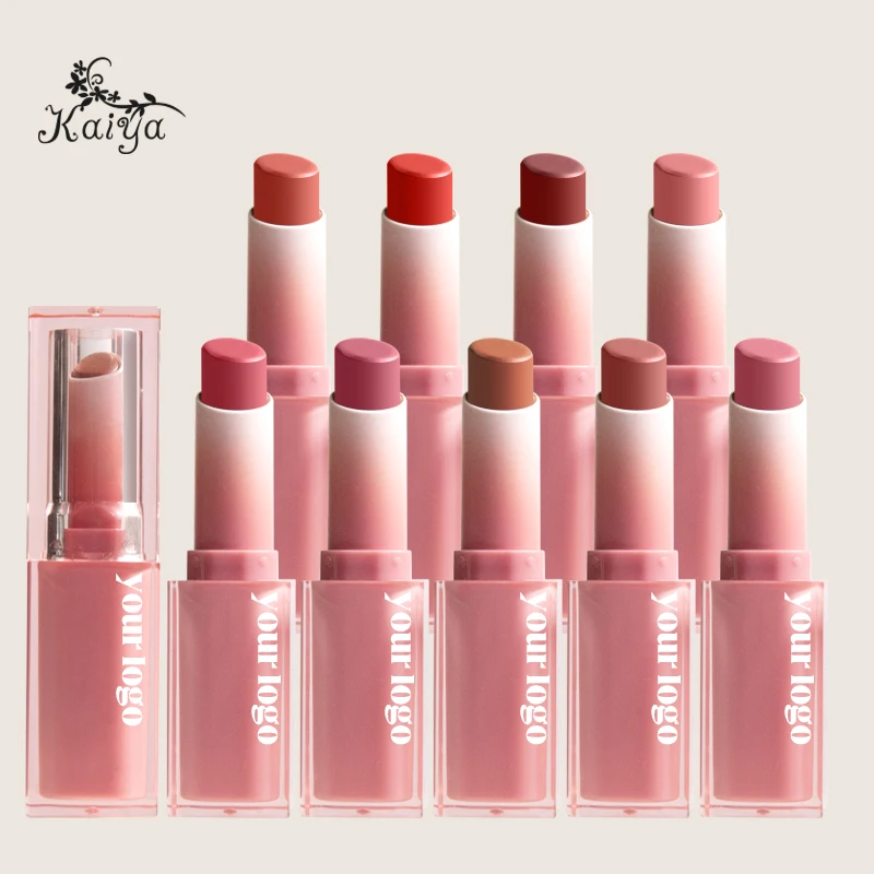 Custom Logo Makeup al por mayor 24 Hours Soft Lip Color Waterproof Smooth Red Long Wearing Luxury Sheer Velvet Matte Lipstick