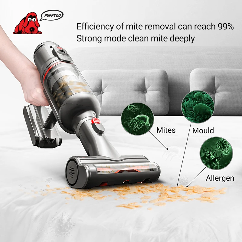 Мощная модель всасывания Puppyoo T12 Mate, умный беспроводной пылесос, аспиратор