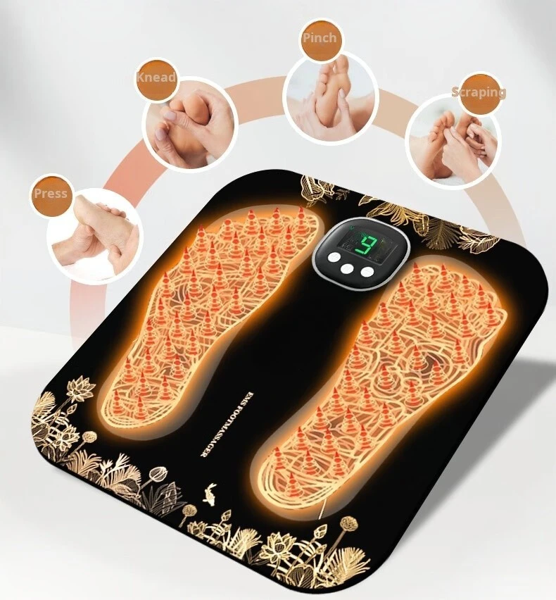 Smart EMS Massage Foot Cushion Pulse Therapy Foot Pad Microcurrent Foot Massager USB Rechargeable Model