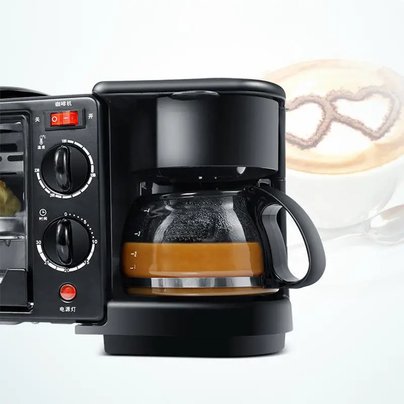 Multifunctional Electric Microwave Oven Coffee Maker Sandwich Toaster 3 in 1 Breakfast Maker