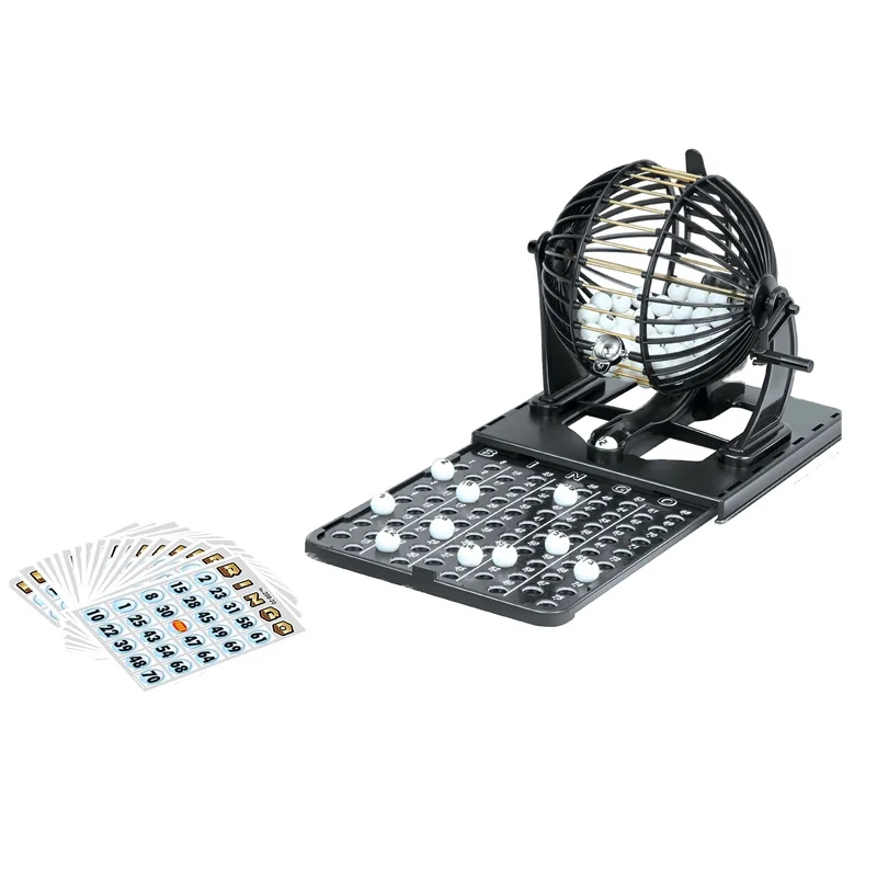 Lucky lottery machine bingo game with card and ball HN798296