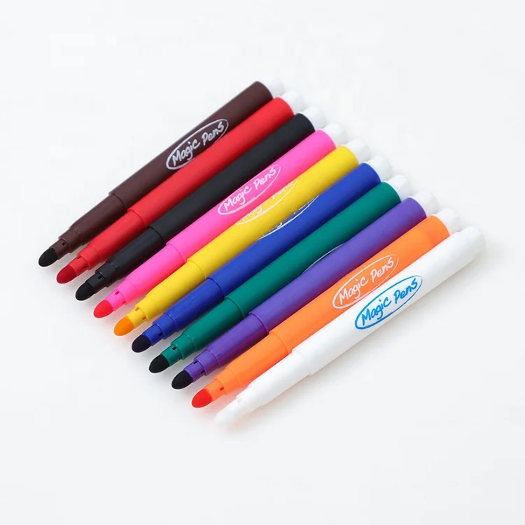 Manufacture factory oem non toxic rainbow magic pen color change set