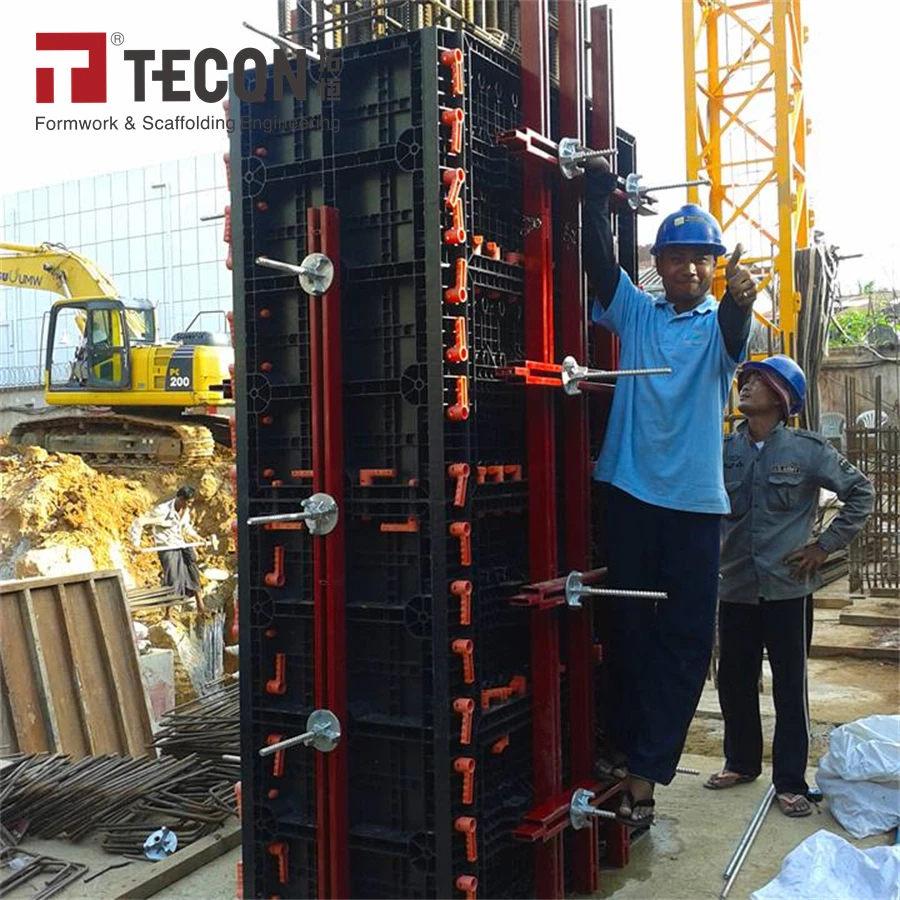 TECON Plastic Formwork  For Wall & Cloum & Wall With Reusable ABS Material For Construction