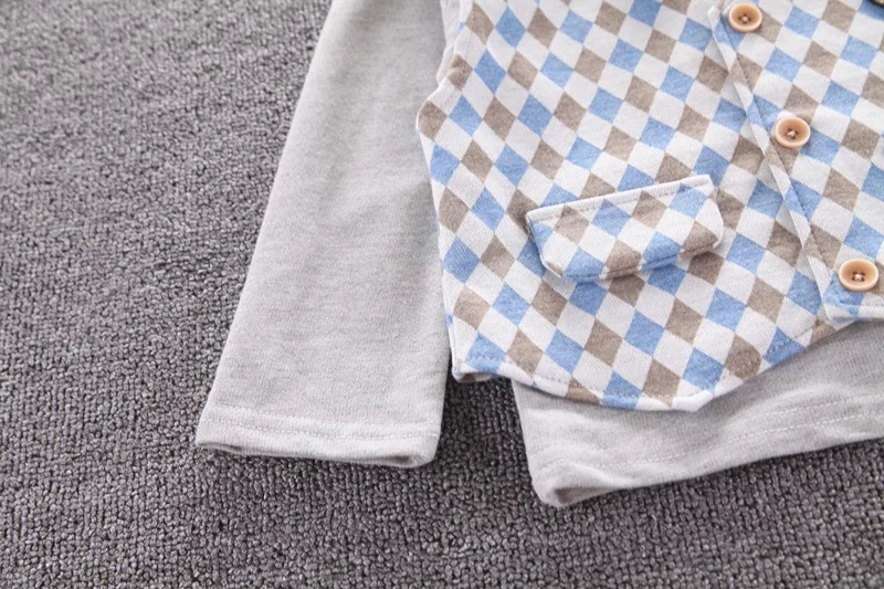 Hot Selling Autumn Knit Vest Cardigan Kids Polo Shirts Three Pieces Suits