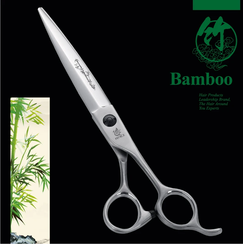 FENICE  High Quality Japan 440C Stainless Steel Hair Cutting Scissors with Flower pattern