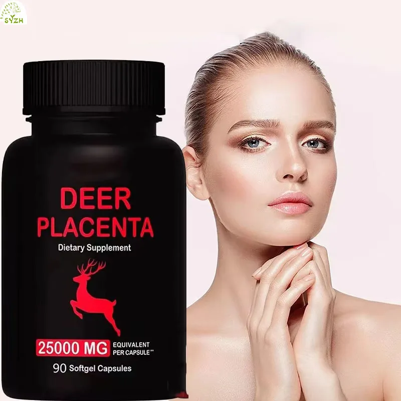 Factory direct sales OEM beauty and skincare regulation female endocrine filling Blood nourishing deer placenta softgels