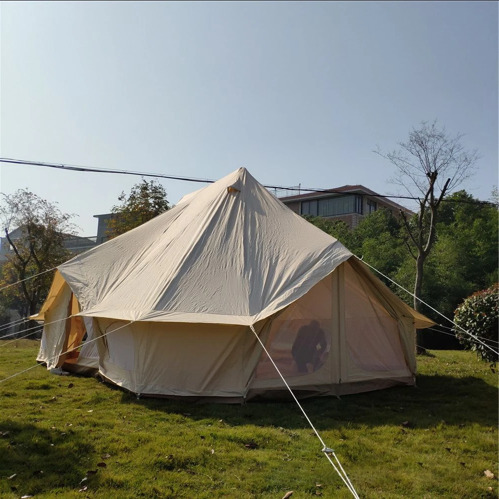 Factory Directly Luxury Oxford Canvas 4M 6M Emperor Bell Tent Family Camping Safari Yurt Tent